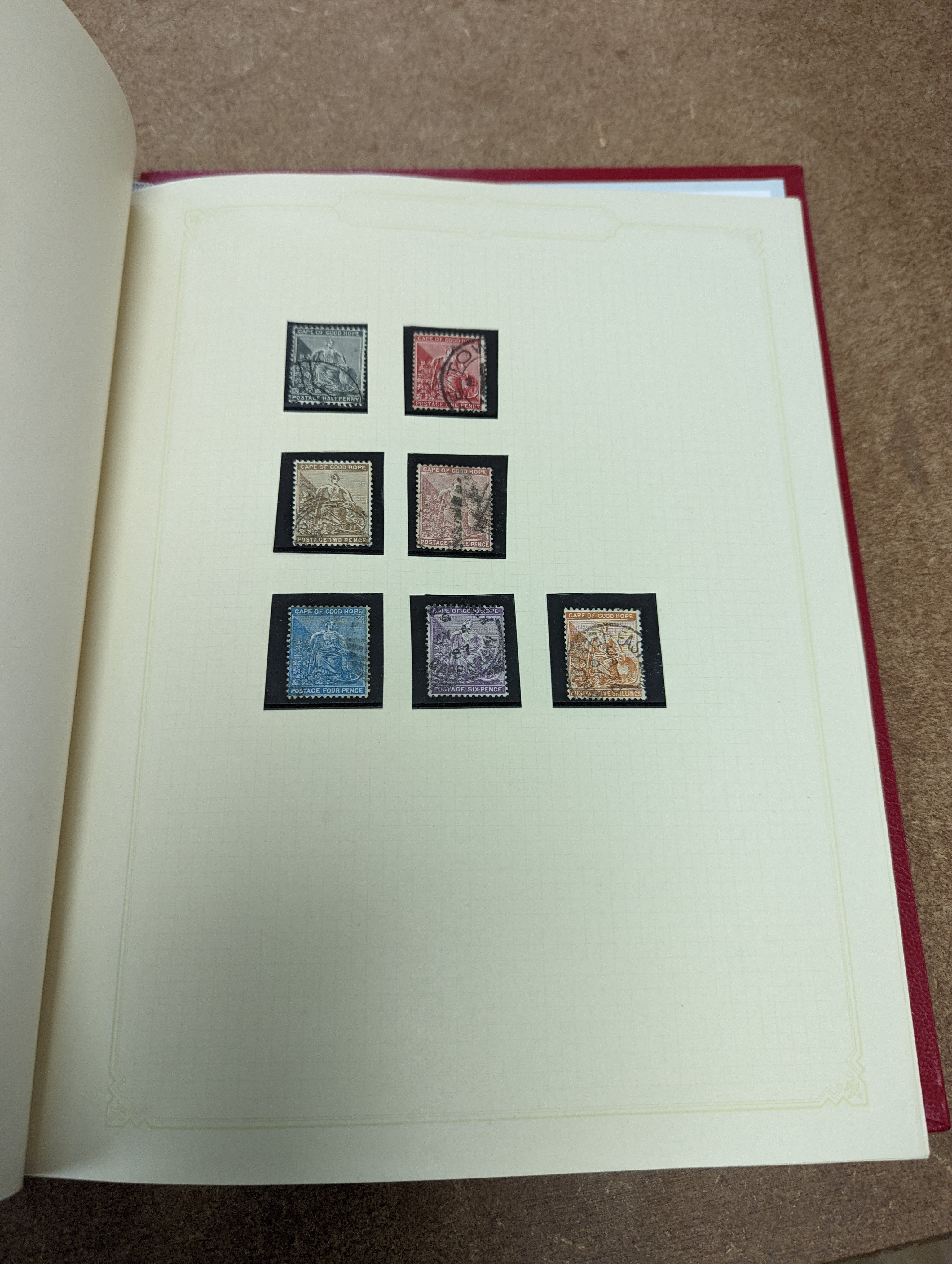 Cape of Good Hope - fine collection in 2 albums and stock book from 1853 1d used pair, 4d block of three used (and certificate), 1859 1sh dark green mint pair, 1861 1d woodblock used (sg 13a), 1863-64 1d, 4d and 6d mint